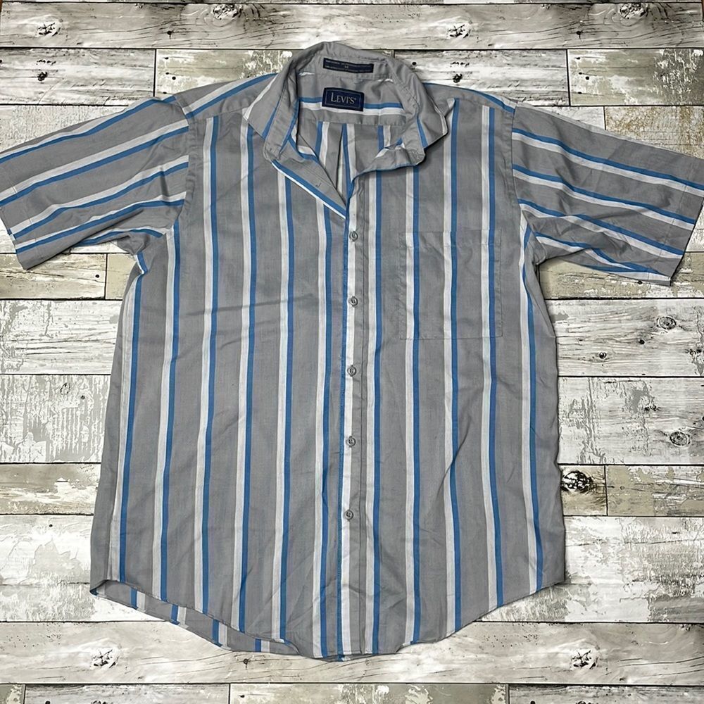 Vintage Levi’s Striped Button Down Medium - image 1